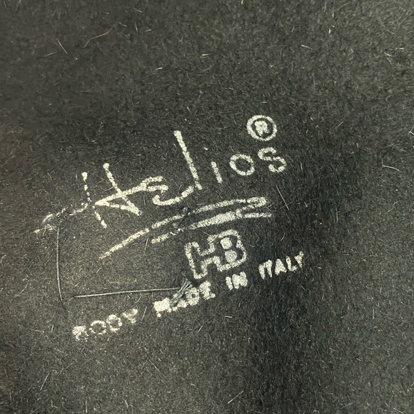 Vintage 1950s 60s Helios Made in Italy Black velour fur felt Pillbox hat - Picture 14 of 14